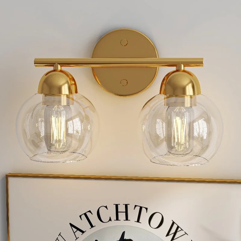 2-Light Vintage Bathroom Vanity Light Fixtures