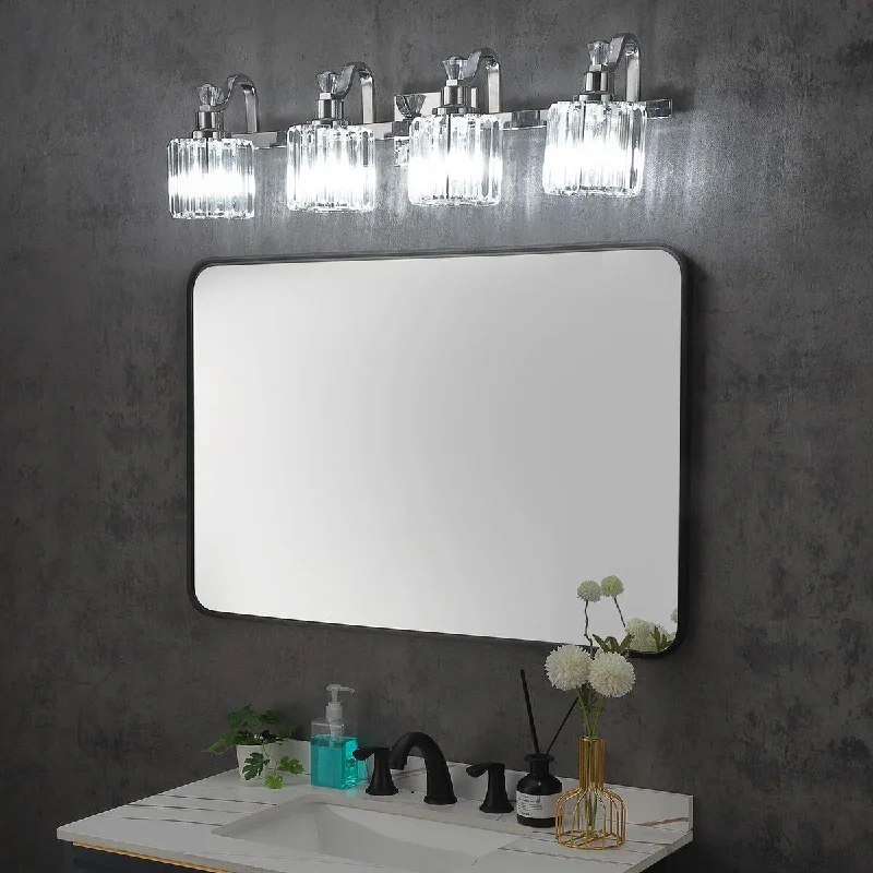 5-light Modern Crystal Bathroom Vanity Lighting Fixtures