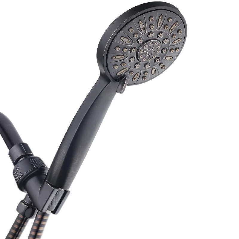 6-Setting High Pressure Luxury Handheld Shower Head, Oil Rubbed Bronze