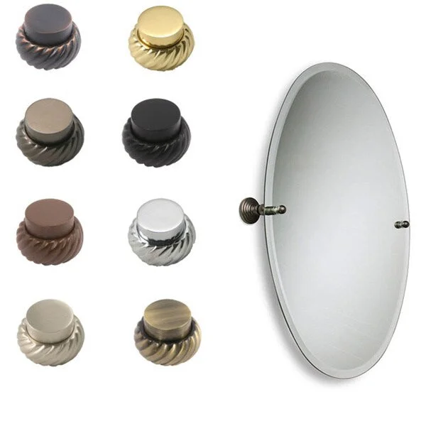 Allied Brass Oval Tilt Frameless Beveled Bathroom Mirror