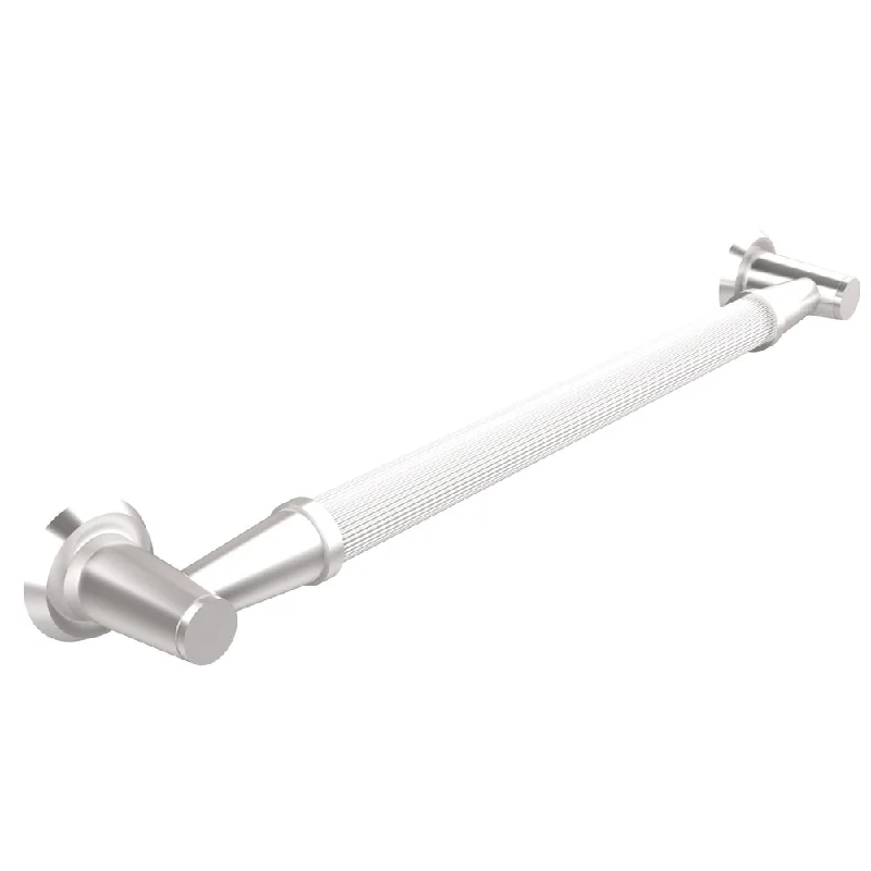 Allied Brass White/Silvertone Brass 16-inch Reeded Grab Bar