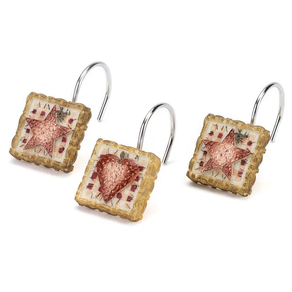 Avanti Resin Hearts & Stars Shower Hooks