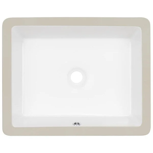 B4 Ticor 19.75 in. Belfast Series Ceramic Undermount Rectangular Vanity Sink with Overflow