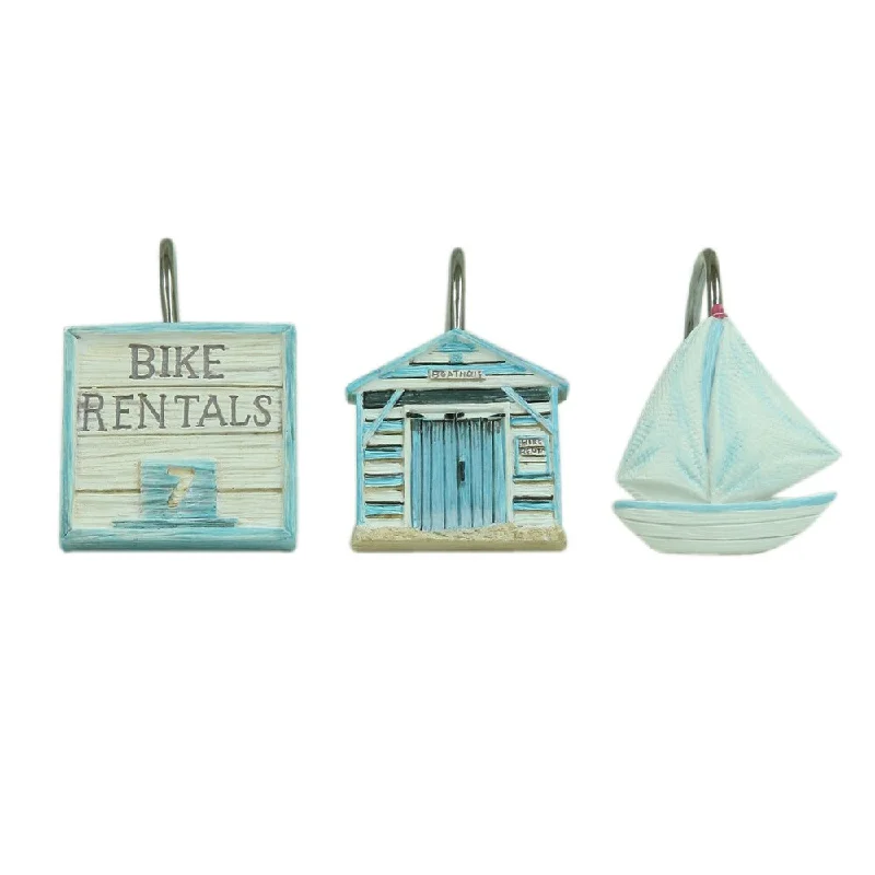 Beach Cruiser Shower Curtain Hooks