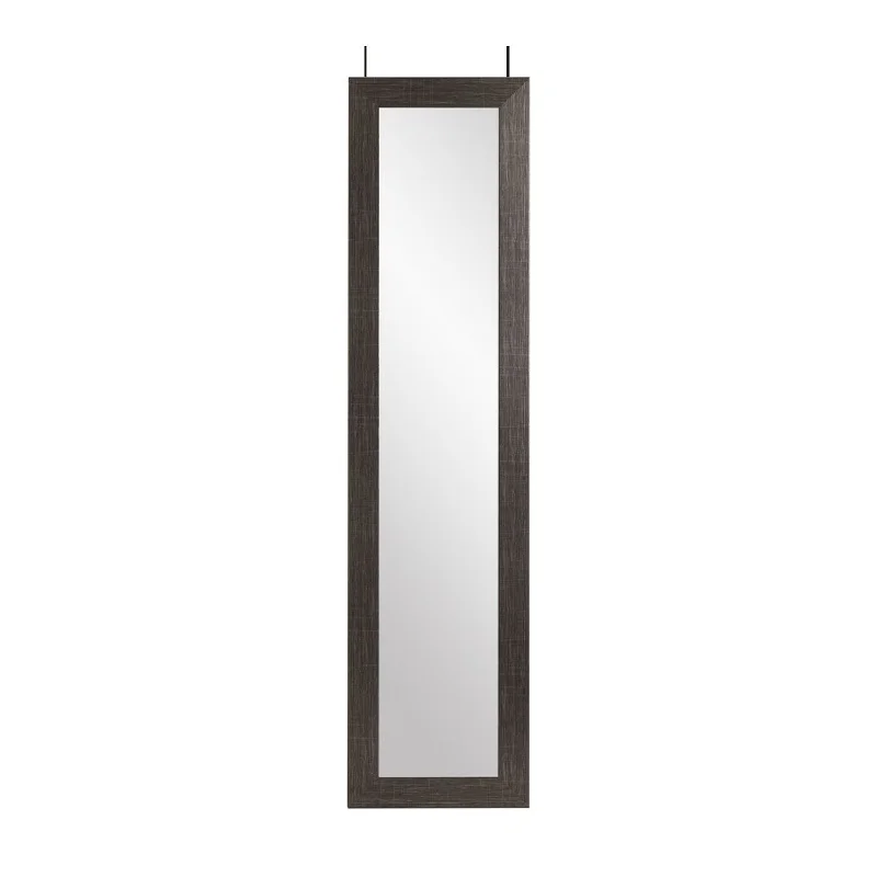 BrandtWorks Scratched Black Over-the-Door Full Length Mirror