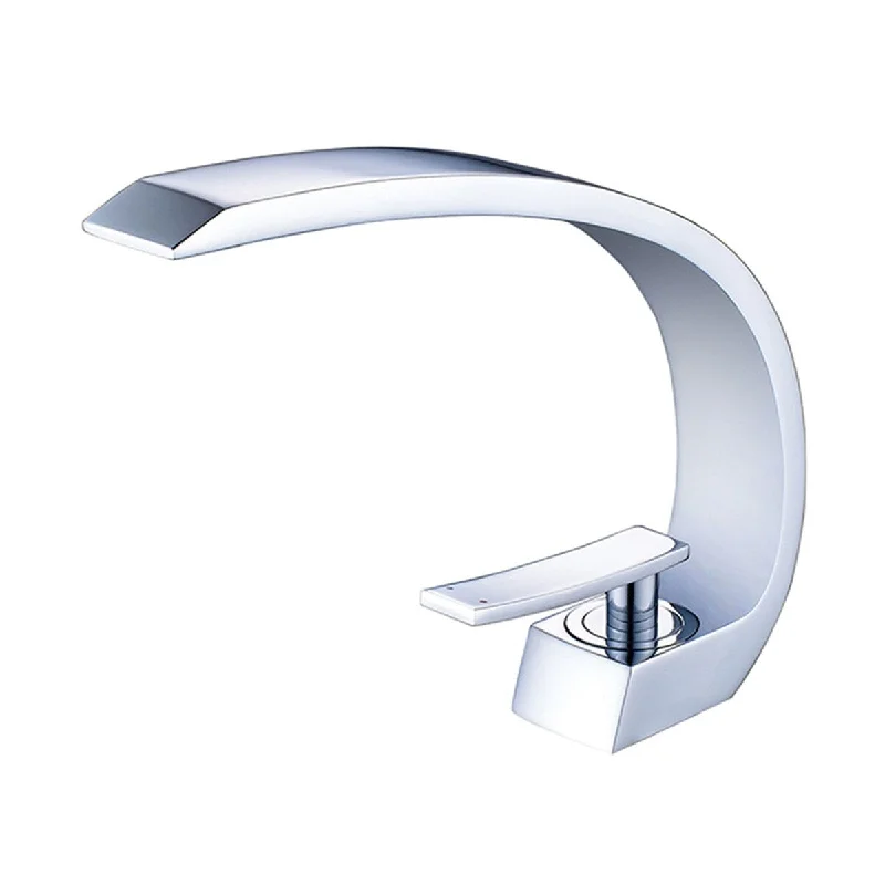 Chrome Single Handle Bathroom Sink Faucet