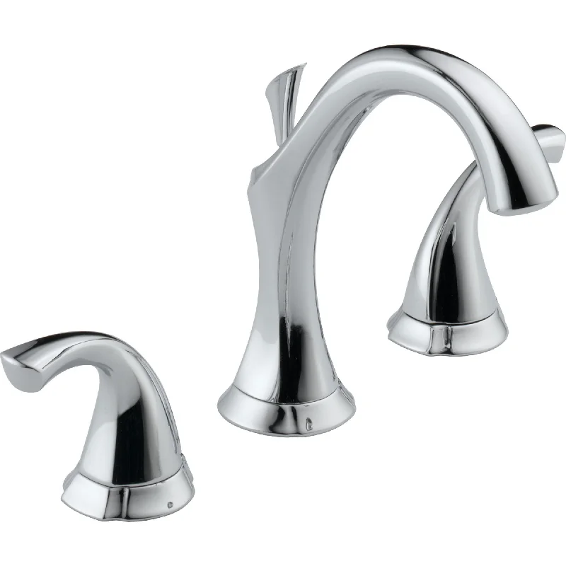 Delta Addison High Arc Chrome Finish Widespread Bathroom Sink Faucet 474200