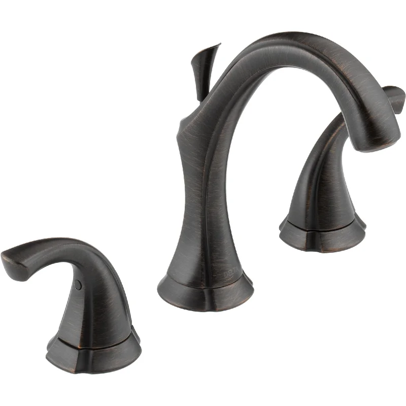 Delta Addison High Arc Venetian Bronze Widespread Bathroom Sink Faucet 476148