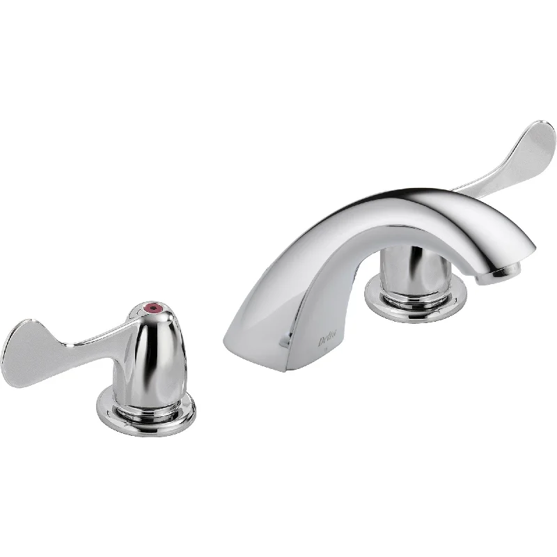 Delta Commercial 8" Chrome Widespread 2-Handle Low Arc Bathroom Faucet 614919