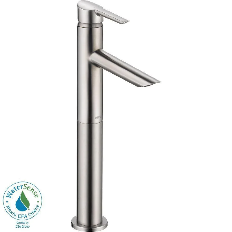 Delta Compel Single Hole 1-Handle Vessel Bathroom Faucet in Stainless Steel Finish 702303