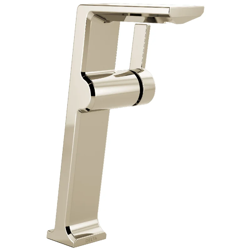 Delta Pivotal Polished Nickel Finish Single Handle Modern Vessel Bathroom Faucet D799PNDST