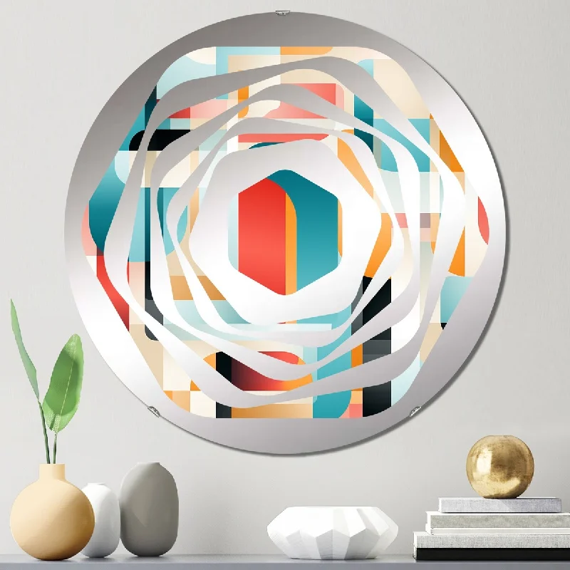 Designart "Urban Chic" - Modern Geometric Amorphe Decorative Mirror