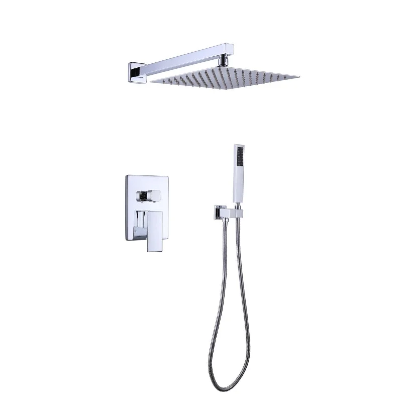 EPOWP 12 inches Square Rainfall Pressure-Balanced Shower System