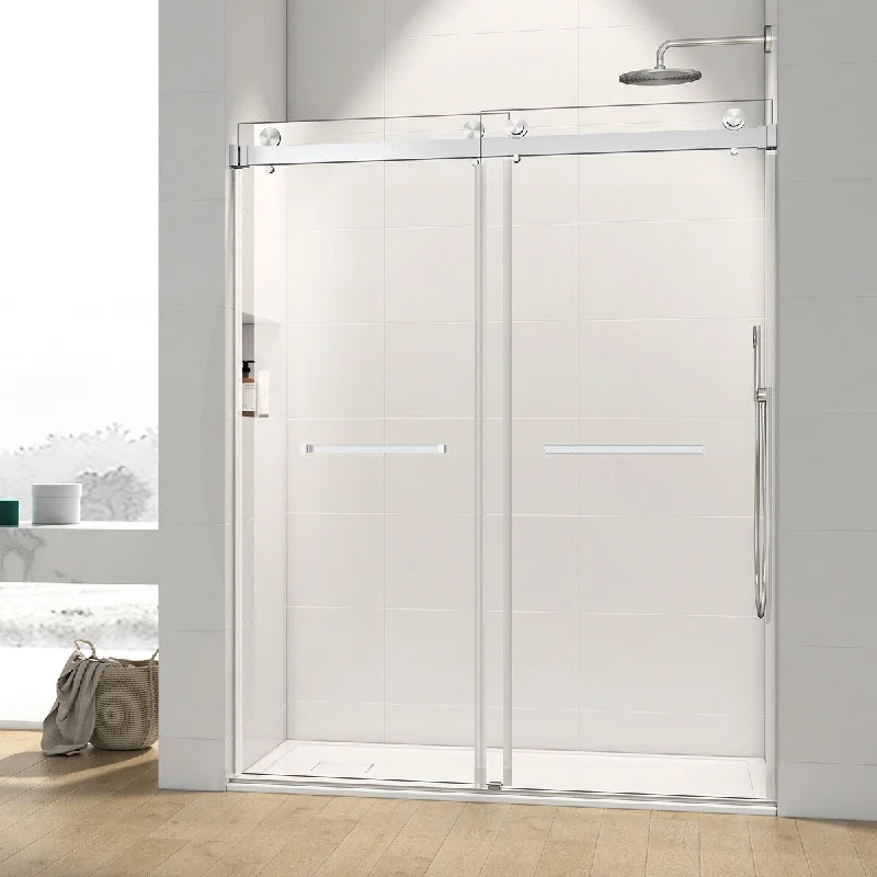 EPOWP 60X76" Bathroom Double Sliding Frameless Shower Door