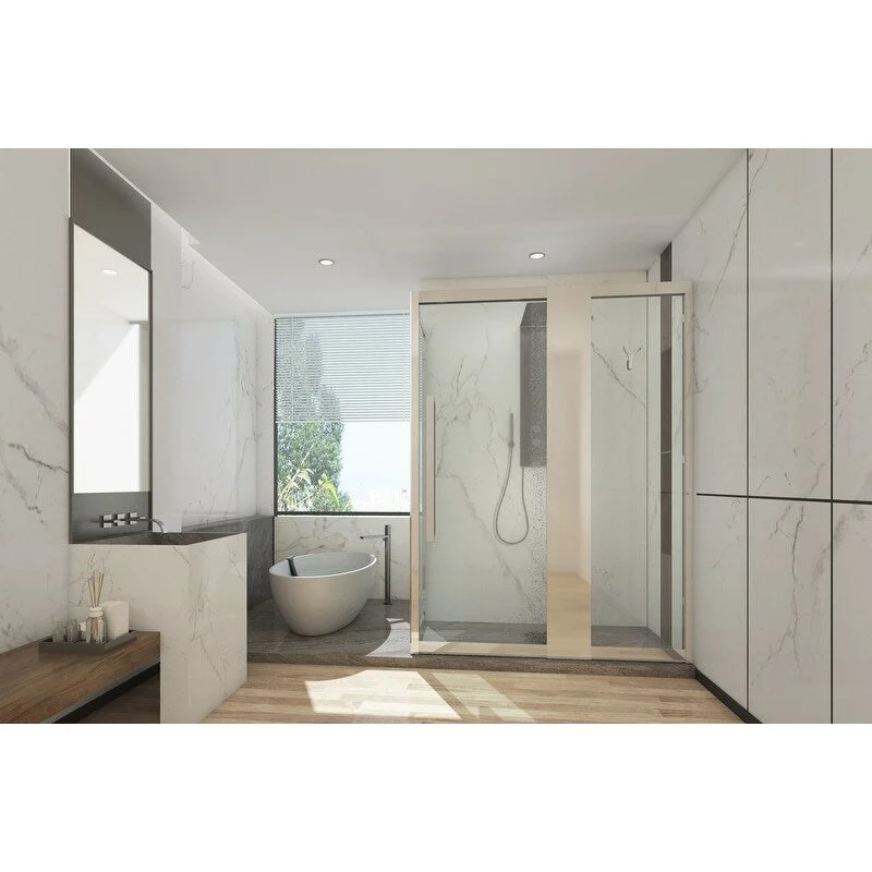 EPOWP Bathroom Contemporary Shower Door combo shower room