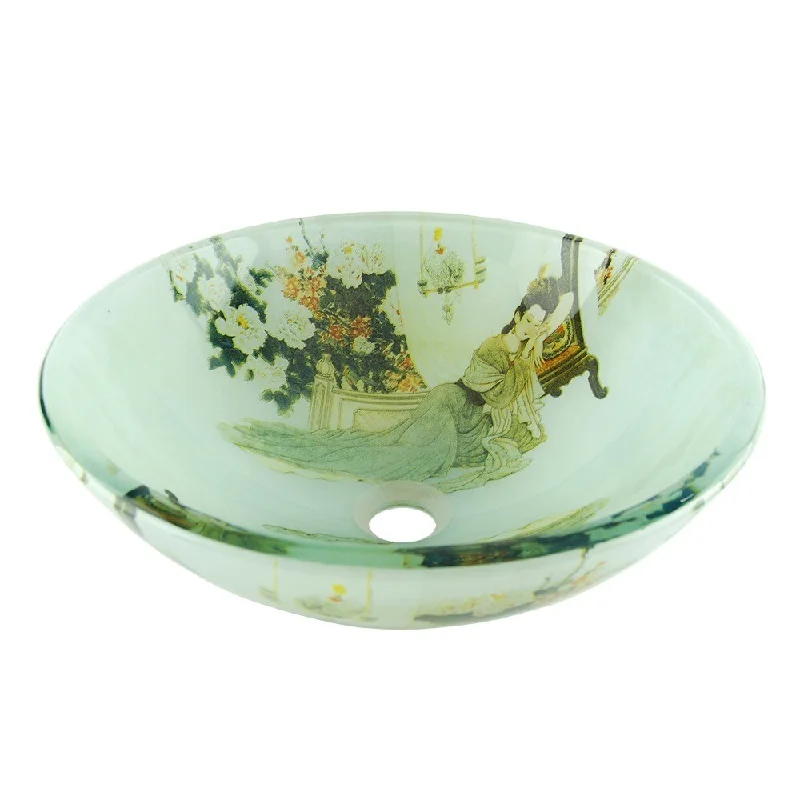 Fontaine Geisha Glass Vessel Bathroom Sink