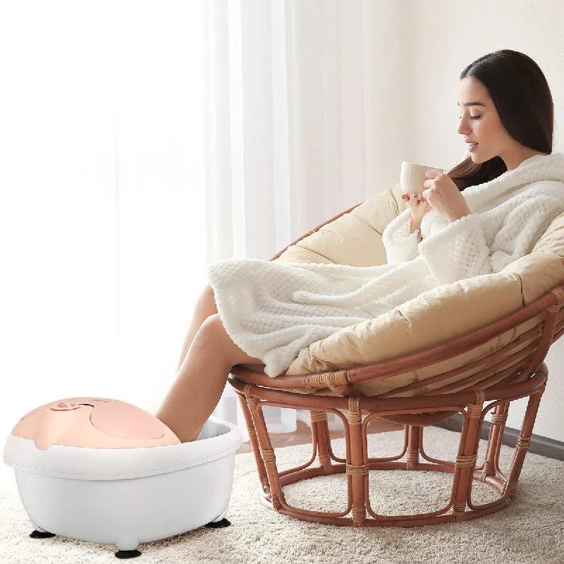 Foot Bath Massager Spa Bubble Vibration with Handheld Foot Cleaner