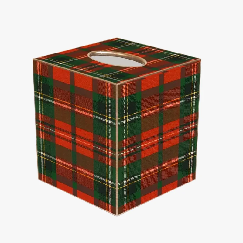 Holiday Plaid Tissue Box Cover