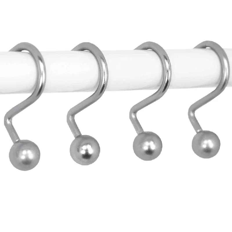 Home Basics Satin Nickel Shower Curtain Hooks