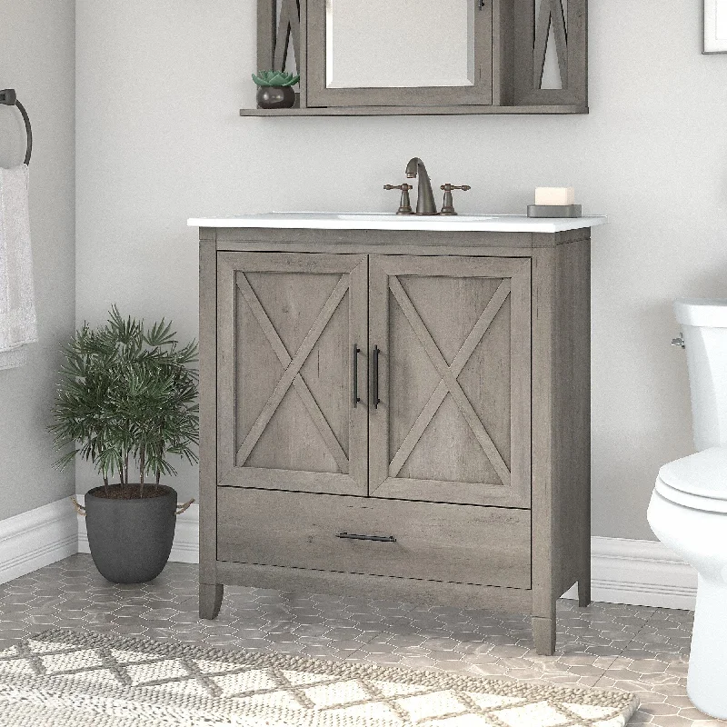 Key West 32W Bathroom Vanity with Sink by Bush Furniture