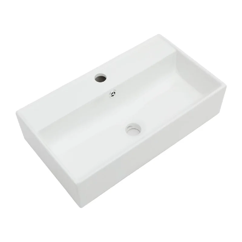 Kichae 21 Inch Wall-Mount Ceramic Bathroom Sink - 21"x12"x5"