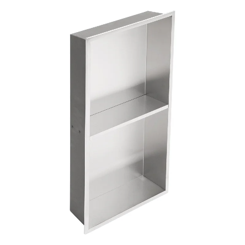 Kichae Stainless Steel Shower Niche 25-Inch Double-Tier