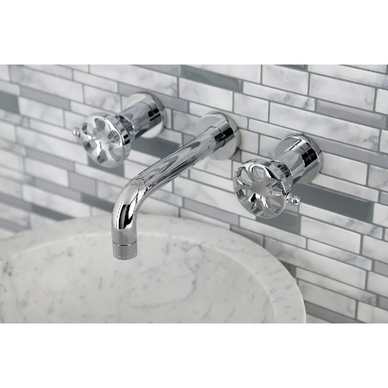 Kingston Brass Belknap Two-Handle 3-Hole Wall Mount Bathroom Faucet