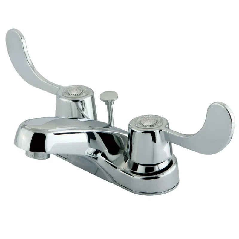 Kingston Brass Chrome 2 Handle 4" Centerset Bathroom Faucet w Pop-up KB181B