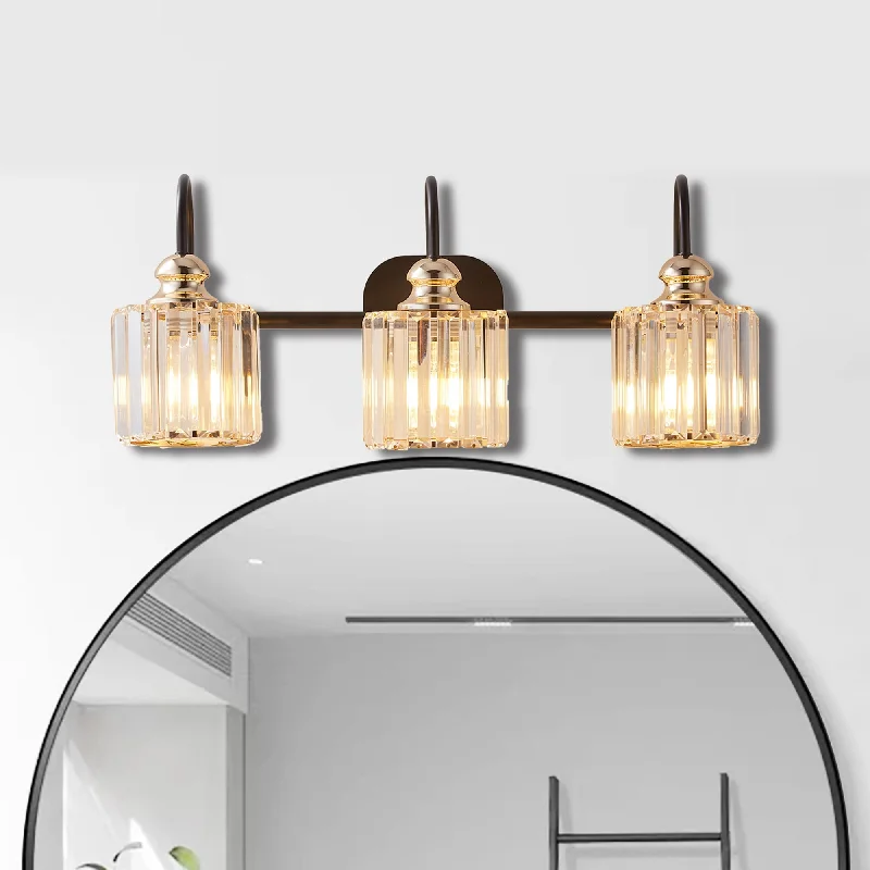 Luxury Crystal 3/4 Lights Bathroom Vanity Lights Rose Gold/ Wall Sconce Lighting