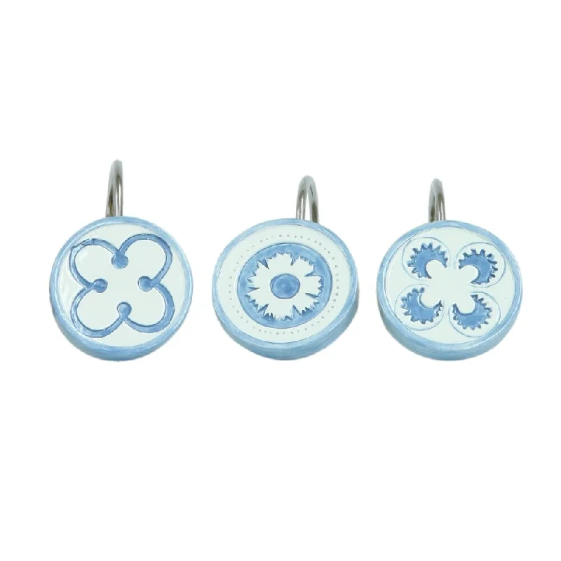 Merry May Floral Shower Curtain Hooks (Set of 12)