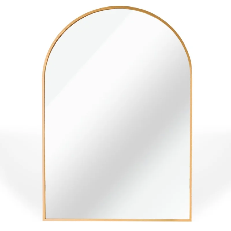 Modern 24 x 36 in. Metal Wall Mounted Arch Mirror