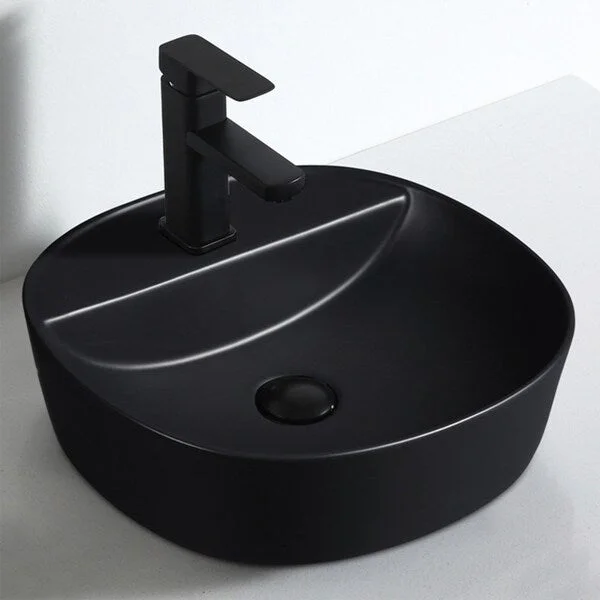 Odessa "Cosmo Collection" Matte Black Vitreous China Vessel Sink