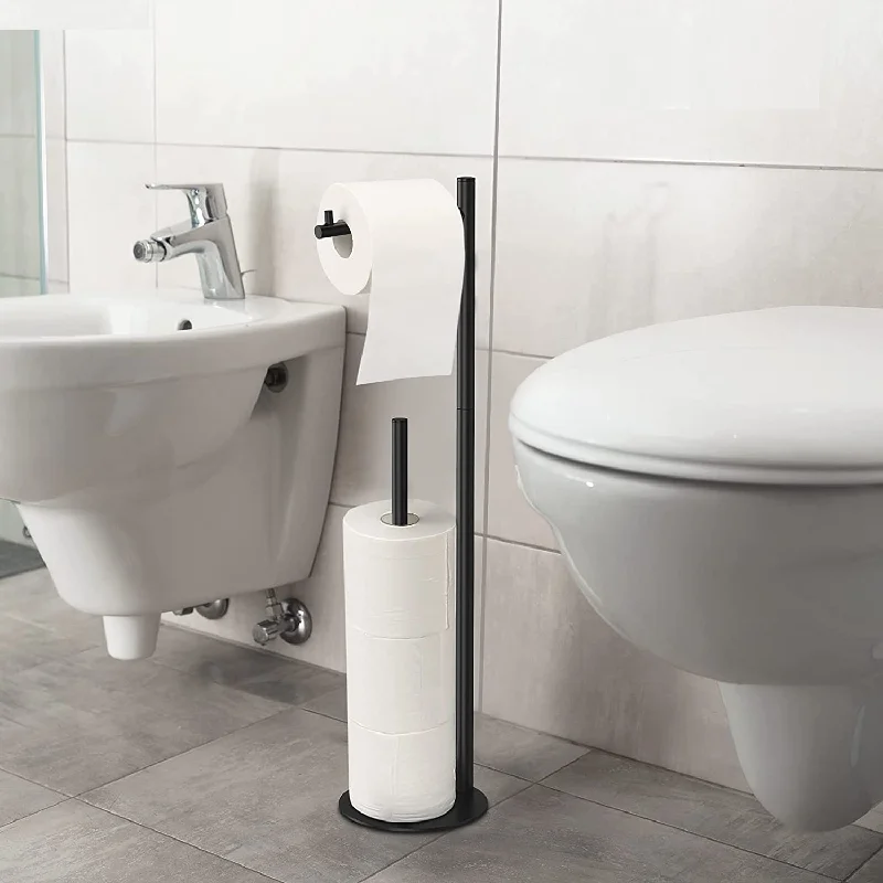 Paper Toilet Holder Stand with Reserve Storage