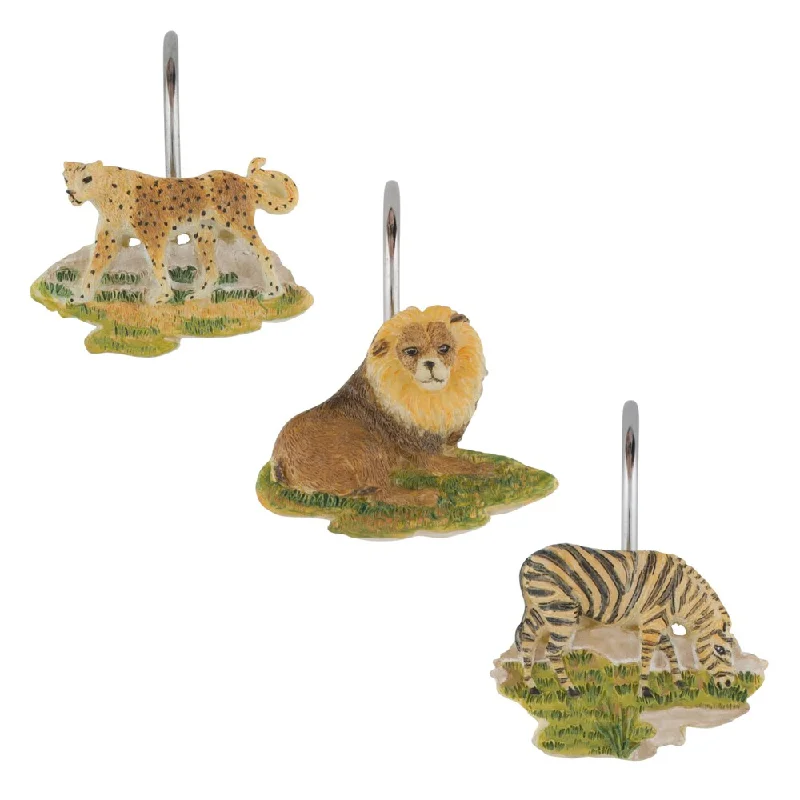 Sherry Kline Jungle Safari Shower Curtain Hooks (Set of 12) - Green