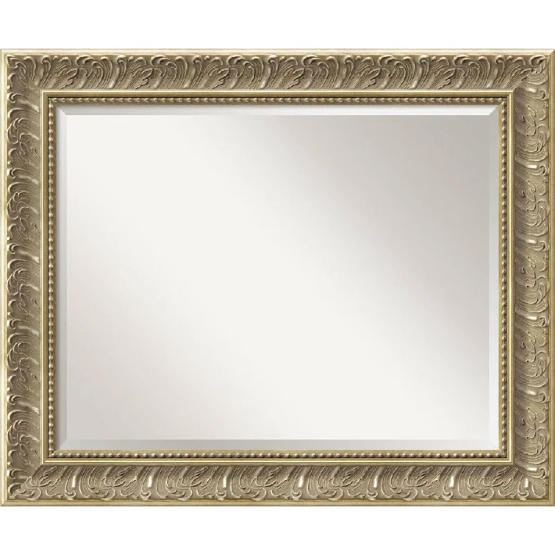 Silver Baroque Wall Mirror - Large 34 x 28-inch