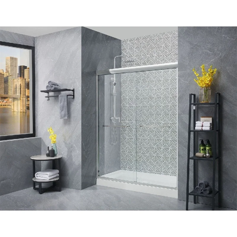 Sliding Adjustable Semi Frameless Shower Doors