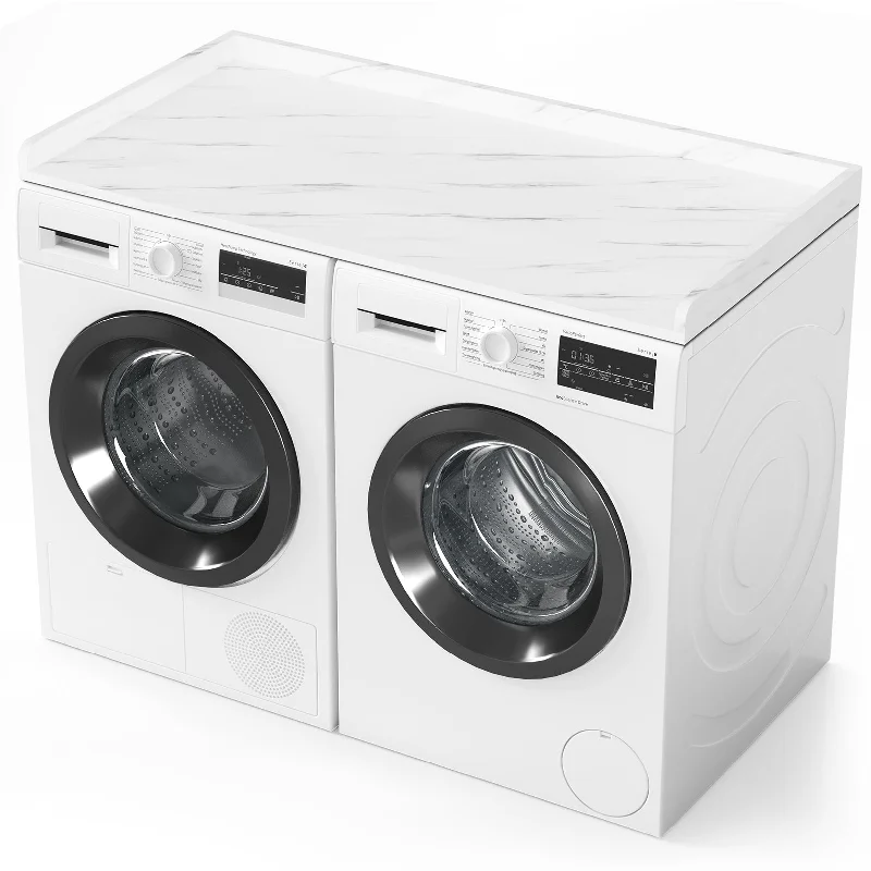 SpaceAid Washer and Dryer Shelf,White Marble