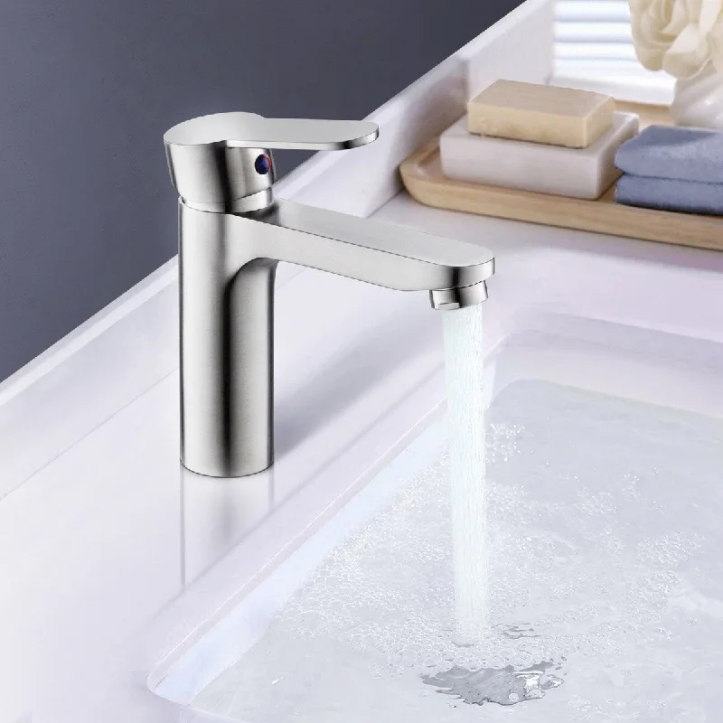 Topcraft Stainless Steel Single Handle Single Hole Bathroom Faucet