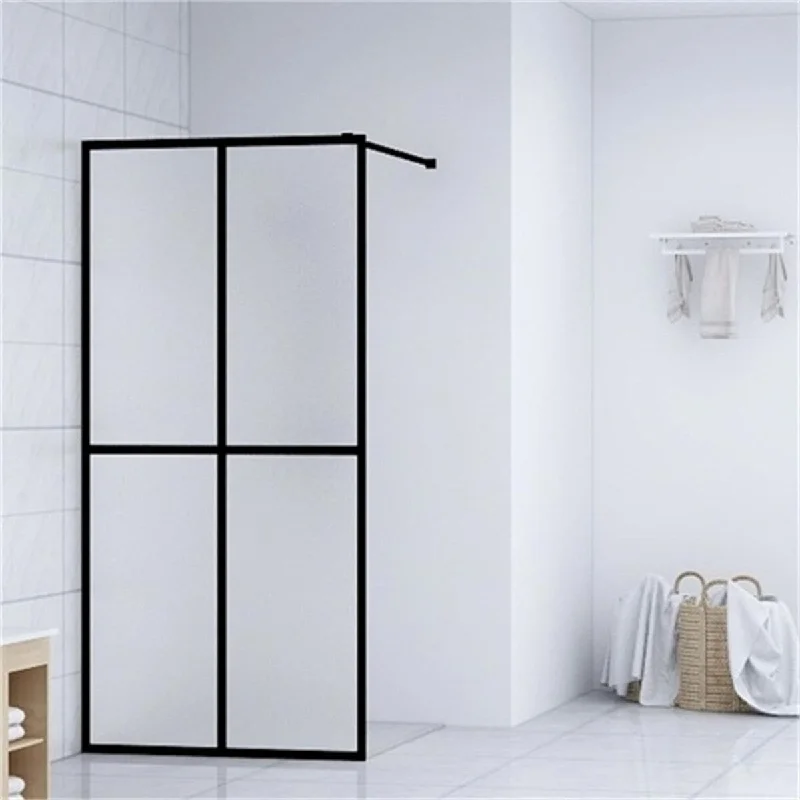 Walk-in Shower Screen Tempered Glass 55.1"x76.8" Shower Screen