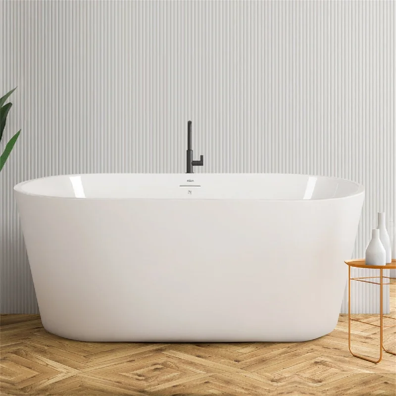 Small Classic Oval Shape Acrylic Soaking Bathtub