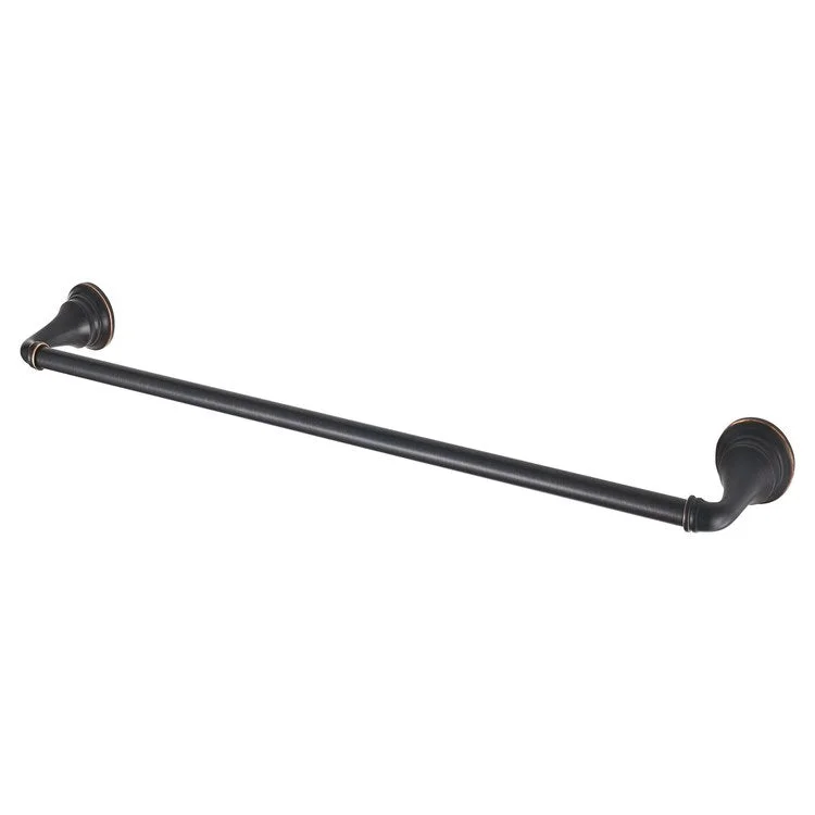 Towel Bar Aspirations 18 Inch Matte Black Metal 3-3/4 Inch Wall Mount