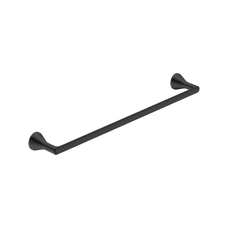 Towel Bar Aspirations 24 Inch Matte Black Metal 3-3/4 Inch Wall Mount