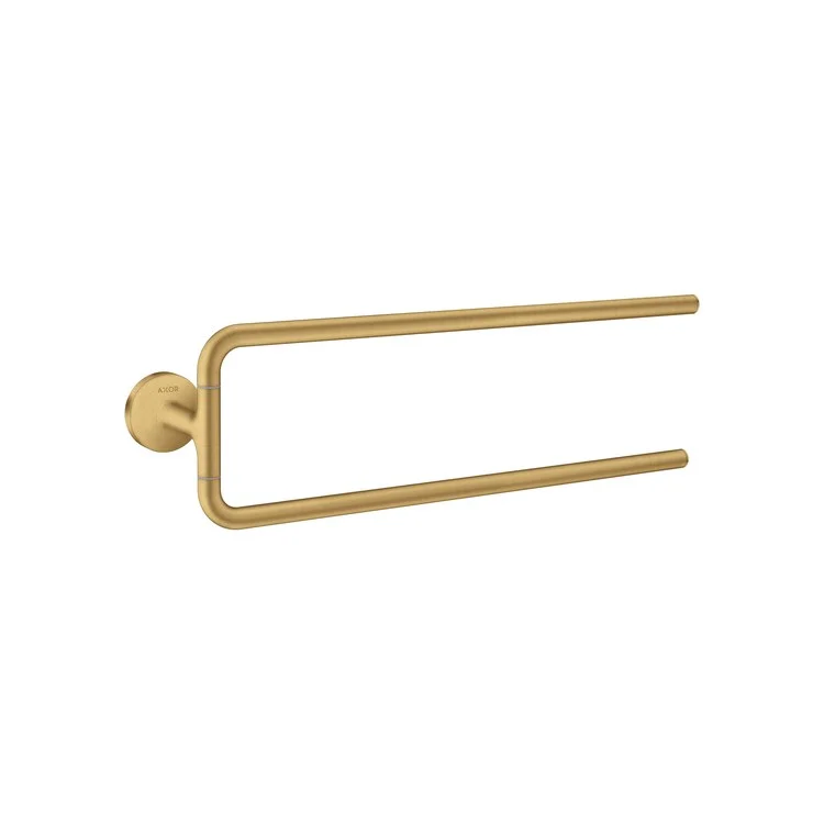 Towel Bar Universal Circular 21 Inch Double Swing Arm Brushed Gold Optic Metal