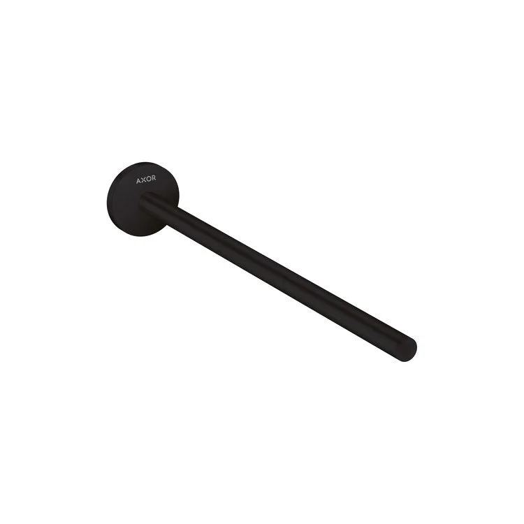 Towel Bar Universal Circular 14 Inch Single Matte Black Metal