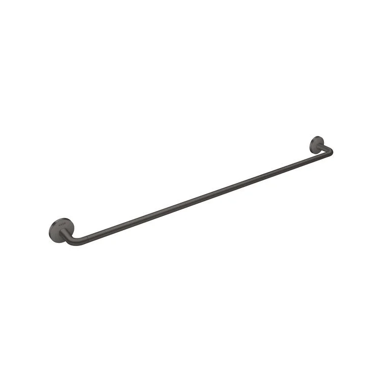 Towel Bar Universal Circular 30 Inch Single Brushed Black Chrome Metal