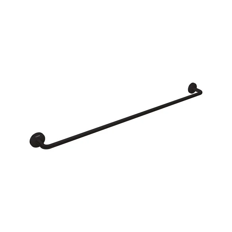 Towel Bar Universal Circular 30 Inch Single Matte Black Metal