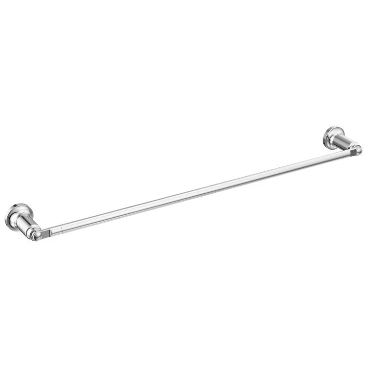 Towel Bar 24 Inch Chrome Brass 3-1/8 Inch Wall Mount