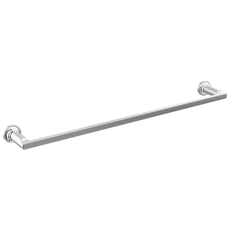 Towel Bar Tetra 24 Inch Chrome Brass 3-1/2 Inch Wall Mount