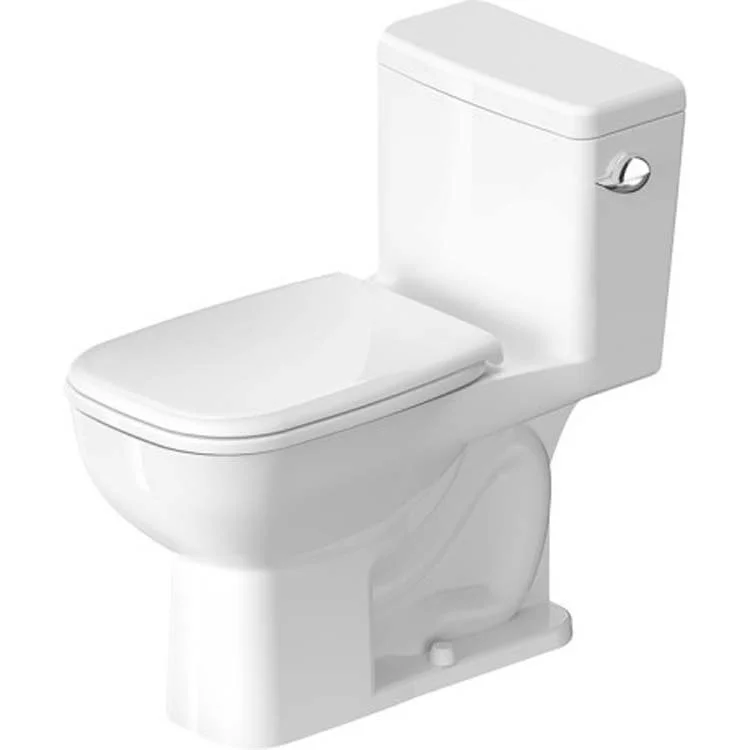 Toilet D-Code 1 Piece White Elongated 29-1/8 Inch 1.28 Gallons per Flush Ceramic Floor Mount Syphonic Right