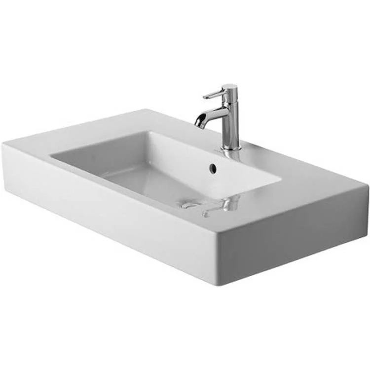 Lavatory Sink Vero Wall Mount with Overflow 33-1/2 x 19-1/4 Inch Rectangle White 1 Hole